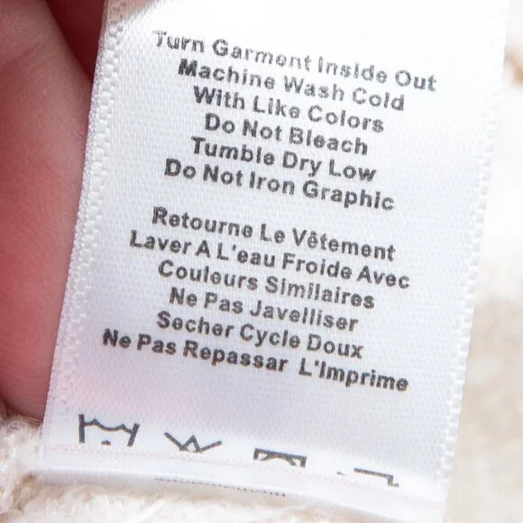 Spiritual Gangster Serenity Romper Chenille-Like Plush Cozy Scoop Ivory Medium - Picture 5 of 7